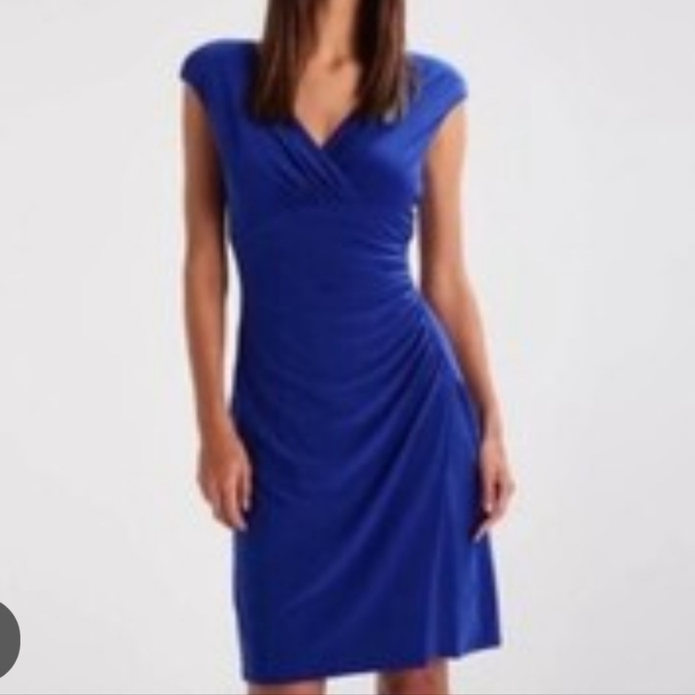 Ralph Lauren Blue Midi Dress with Classic Elegance